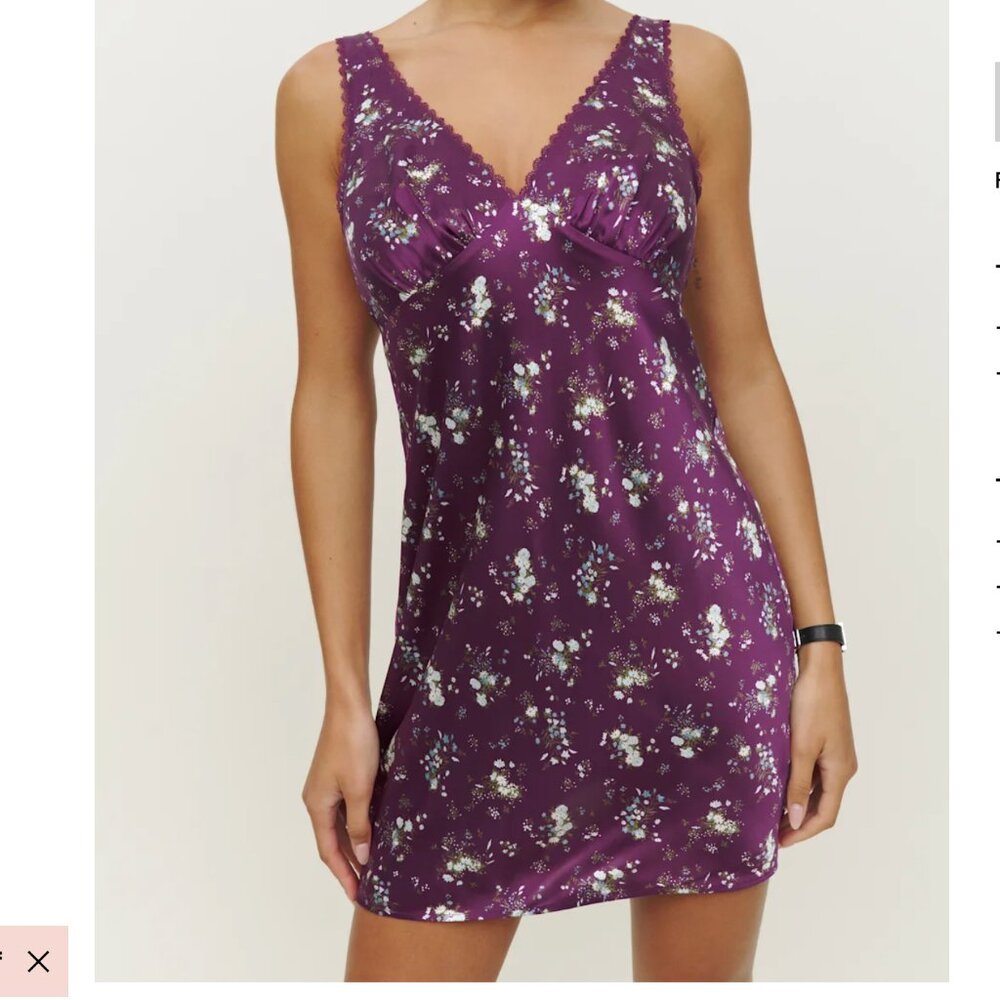 Reformation Keaton Silk Dress Flavia - Size S